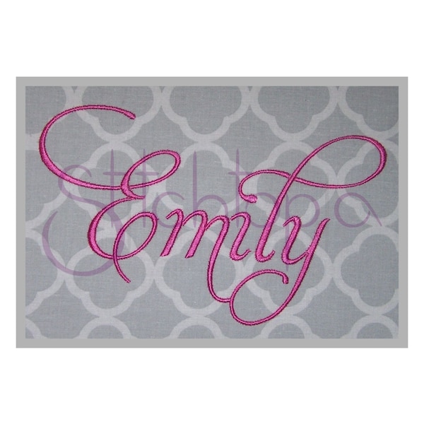 Emily Monogram Set - 1" 2" 3" - 11 Formats PES XXX BX Fonts Machine Embroidery Font Alphabet Machine Embroidery Font Instant Download Files