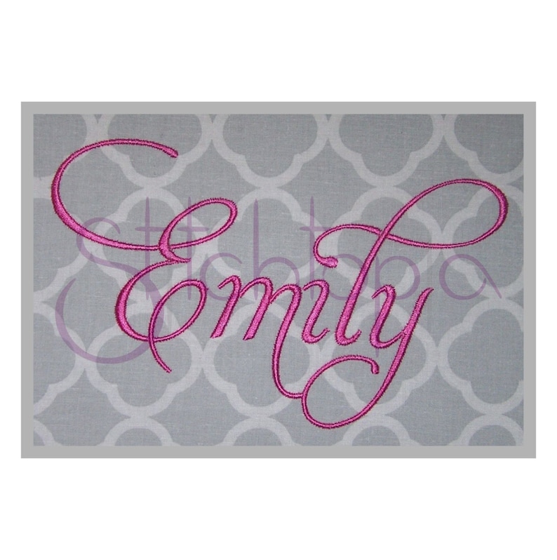 Emily Embroidery Font Set - 4" 5" 6" - BX PES 11 Formats Machine ...