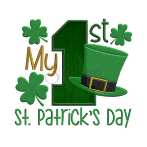 Meine erste St. Patrick's Day Applikationen - 6 Größen dst exp Hus Jef Pes Nähen Shv vip vp3 Xxx Maschinenstickmotive - sofortiger Download