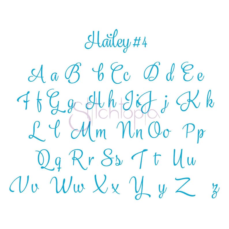 Haleigh In Cursive Hailey Embroidery Font #4 – .5