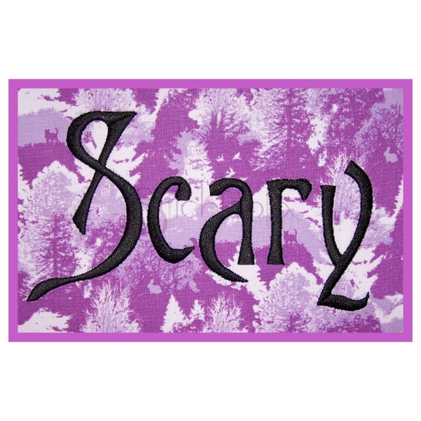 Scary Embroidery Font Set – .5" 1" 1.5" 2" 2.5" 3″ - Machine Embroidery Font Alphabet - Halloween Embroidery Font - Instant Download Files