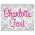 Charlotte Embroidery Font Set - 1" 1.5" 2" 2.5" 3" - Sweetheart Machine Embroidery Alphabet Font BX PES DST 11 Formats - Instant Download