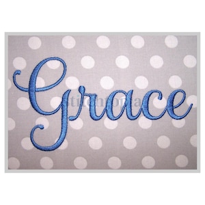 Fuente de bordado Grace n.° 5: 5", 6", 7", 11 formatos Fuentes de bordado a máquina Fuentes de bordado de escritura LEER INFORMACIÓN SOBRE TAMAÑOS: archivos de descarga instantánea