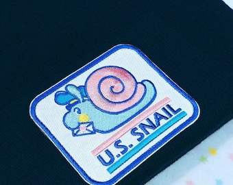 US Snail Beanie - Kawaii Navy Blue Hat - Postal Apparel Parody