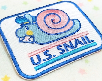 US Snail Patch - Kawaii USPS Embroidered Iron On Patch