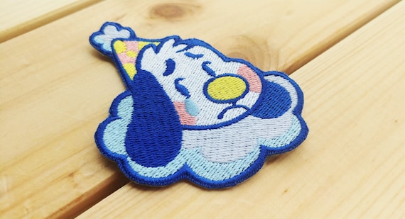 Sad Clown Puppy - Embroidered Iron On Patch