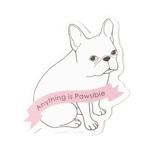 Français Bulldog Laptop Sticker / Phone Case Sticker / Water Bottle Sticker / Funny Dog Sticker / Hydroflask Sticker / Waterproof Sticker Frenchie