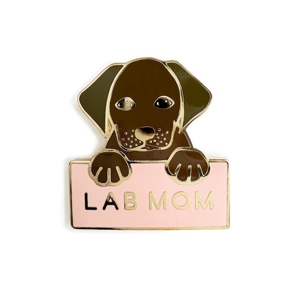 Labrador Lab Mom Enamel Pin/ Chocolate Labrador Pin/ Labrador Retriever Gifts/ Black Labrador/ Dog Mom Gift/ Dog Small Gifts/ Retriever Mom
