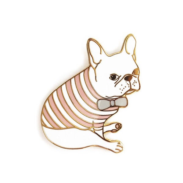 French Bulldog Enamel Pin/Dog Lover Gift/Dog Enamel Pin/Hard Enamel Pin/Frenchie Enamel Pin/Bulldog Gift/Dog Lapel Pin/Stocking Stuffer