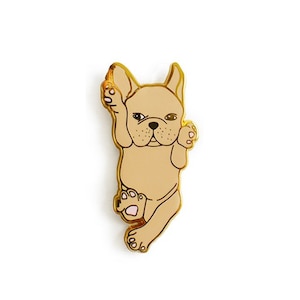 Fawn French Bulldog Enamel Pin/French Bulldog Gift/ Cute Dog Hard Enamel Pin/Dog Lapel Pin/Frenchie Pin/Gold Enamel Lapel Pin/Dog Lover Gift