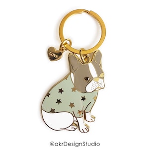 Fashion Dog Keychain Gradient Color French Bulldog PU Leather Keychain For  Women Bag Charm Trinket Men Car Key Chain Jewelry - AliExpress