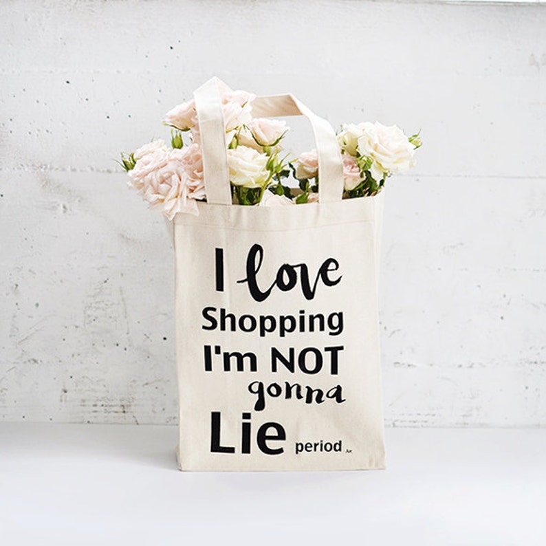 Shopping Tote Bag Grocery Bag Heavy Canvas Tote Bag Cute Shopping Bag Funny Tote Bag Black Canvas Tote Gift for Best Friend Tote