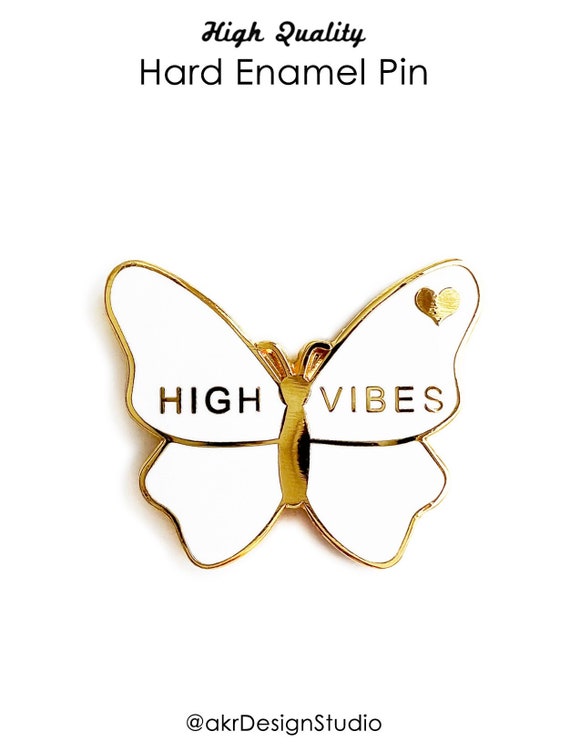 Butterfly Enamel Pin/ White Butterfly Gift for Women/ Lucky Charm/  Spiritual Gifts/cute Spiritual Gift for Her/high Vibration/butterfly Pin