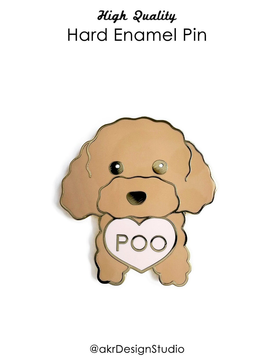 Poodle Enamel Pin/ Toy Poodle Pin/ Cute Poodle Gift/ Doodle Gift/ Labradoodle/ Goldendoodle
