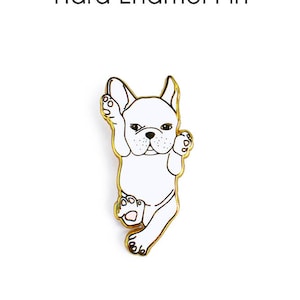 French Bulldog Enamel Pin/Dog Enamel Pin/Hard Enamel Pin/Frenchie Enamel Pin/Gold Enamel Lapel Pin/Gift for Dog Lover/Dog Lapel Pin/FunnyPin