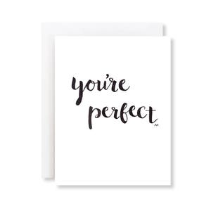 Eres la tarjeta perfecta/Tarjeta de aniversario para marido/Tarjeta sencilla para hombre/Tarjeta sencilla para novio/Tarjeta de caligrafía/Eres una gran tarjeta para hombre
