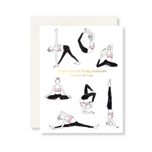Yoga-Dankeschön-Karte / lustige Dankeschön-Karte/Dankeschön-Karte für Freund/Yoga-Kunst/Meditations-Geschenk für sie/Yoga-Freundin-Karten