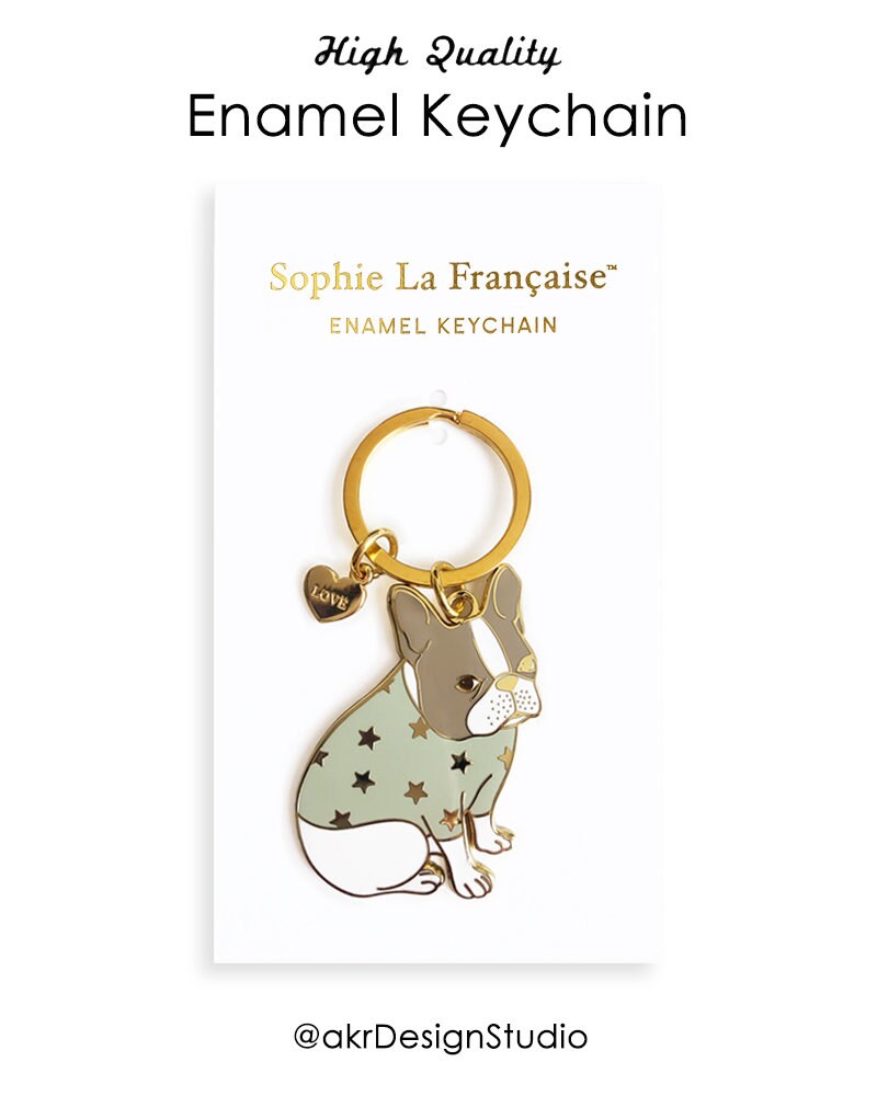 Sophie French Bulldog Keychain