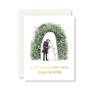 Koninklijke trouwkaart/grappige trouwkaart / African American Wedding Cards / Royal Family Card /Meghan en Harry / Prins Harry / Meghan Markle