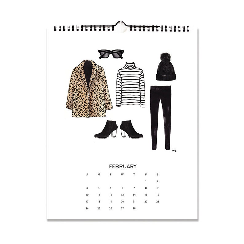2019-wall-calendar-fashion-illustration-calendar-stylish-etsy