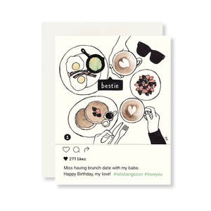 Cartão de aniversário engraçado para ela/cartão de aniversário de melhor amigo/cartão engraçado para amigos/cartão de aniversário do Instagram/cartão para melhor amigo/cartão para esposa