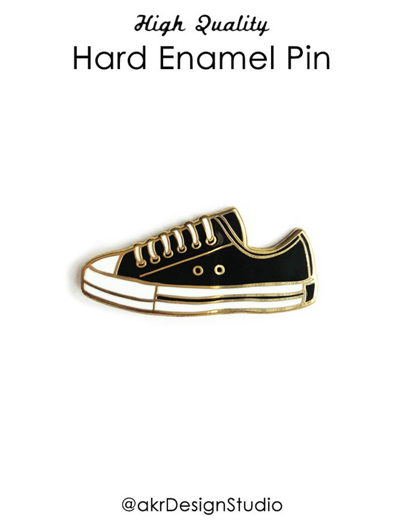 Shoe Enamel Pin Enamel Pin Hard Enamel Pin Fashion Lapel Pin Sneaker Enamel Pin Lapel Pin Fashion Enamel Pin Black Shoes Pin