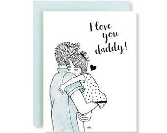 Fathers Day Card / Card for Dad / Dad Birthday Card / Love Dad Card / New Dad Card / Dad Card from Daughter / Gift for Dad / Farther Gift