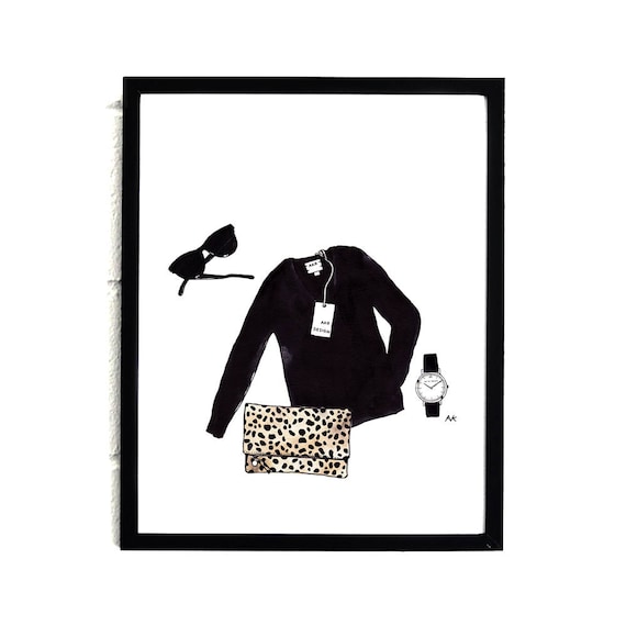Fashion Poster / Fashion Illustration Print / Closet Wall Art / Minimalist Fashion Print/ Feminine Print/ Fashion Print/ Chic Wall Art Print