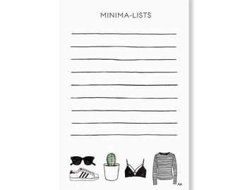 Minimalist Notepad/ Fashion Illustration To Do List Notepad/ Tear Off Notepad/ Stylish Memo Pad/ Minimalist Gift/ Chic Memo Pad for Office