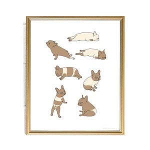 Französische Bulldogge Kunstdruck/ Frenchie Wandkunst/ Schlafzimmer Wanddeko/ Kinderzimmer Prints/ Französische Bulldogge Geschenk/ Lustiges Hunde Poster/Fashion Illustration