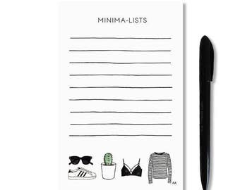 Minimalist Notepad / To Do List Notepad / Desk Stationery / Memo Pad / Funny To Do List / Minimalist Gift / Gift for Her / Cactus Print