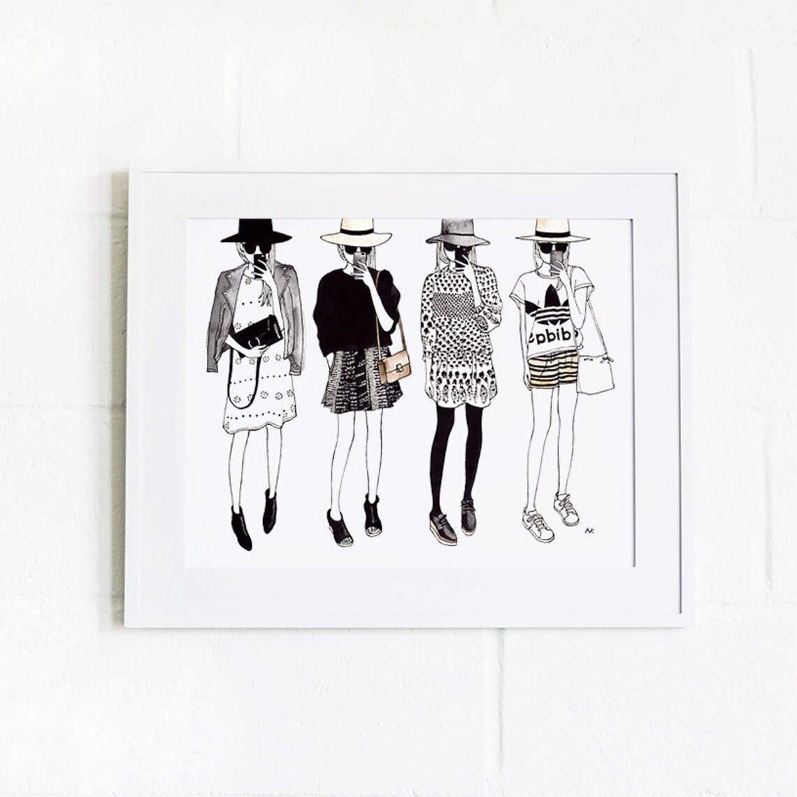 Fashion Wall Art/ Fashion Illustration Print/ Bedroom Wall - Etsy