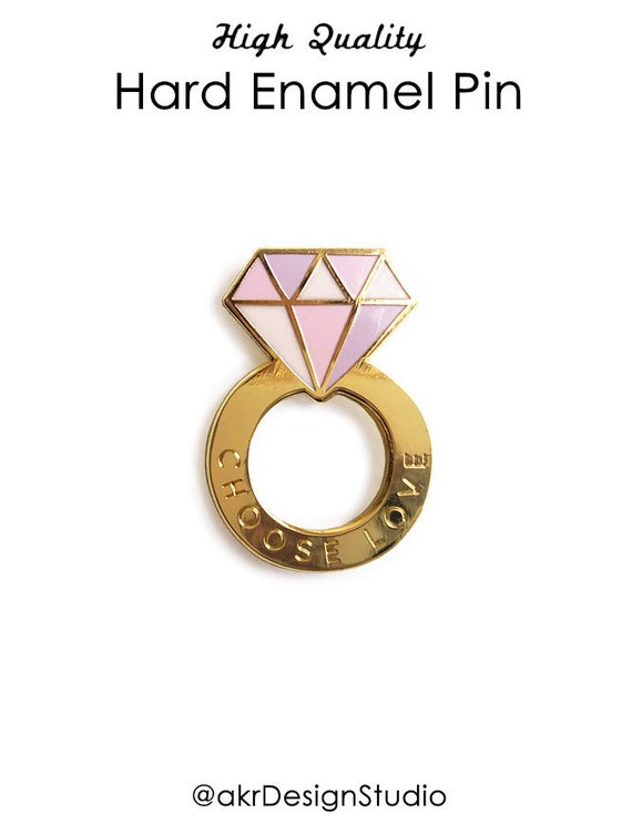 Love Ring Enamel Pin/ Wedding Small Gifts/ Ring Lapel Pin/ Bridesmaid Gifts/ Bridesmaid Proposal Gift/ Wedding Planner Gift/Choose Love Ring