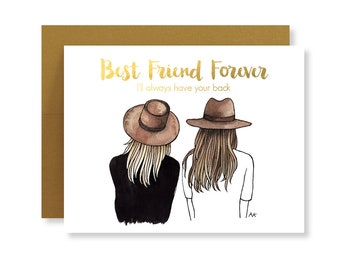 Best Friend Card/ Best Friend Gift/ Card for Best Friend/ Card for Mother/ Mom and Daughter/ Friendship Card/ Best Friend Forever Card