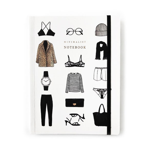 Minimal Fashion Notebook/ Lined Notebook/ Fashion Illustration/ Lined Journal/ Illustrated Notebook/ Minimalist Journal/ Simple Notebook