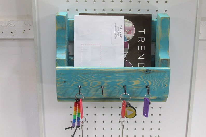 Rustic Wall Organizer Key and Mail Storage Entryway Decor Etsy