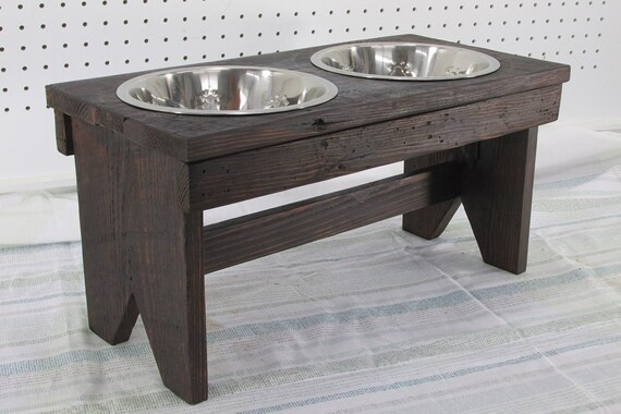 Large Elevated Dog Feeder Bench Raised Dog Bowl Stand Etsy