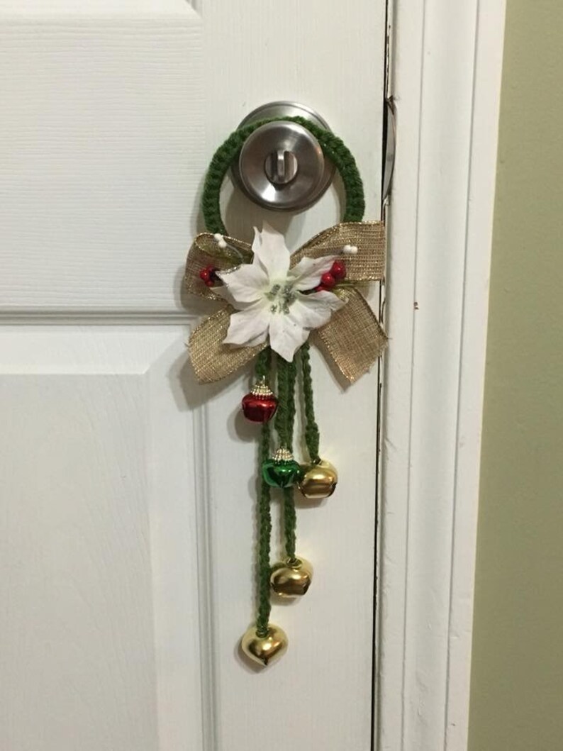 Door Hanger White Flower with 5 bells