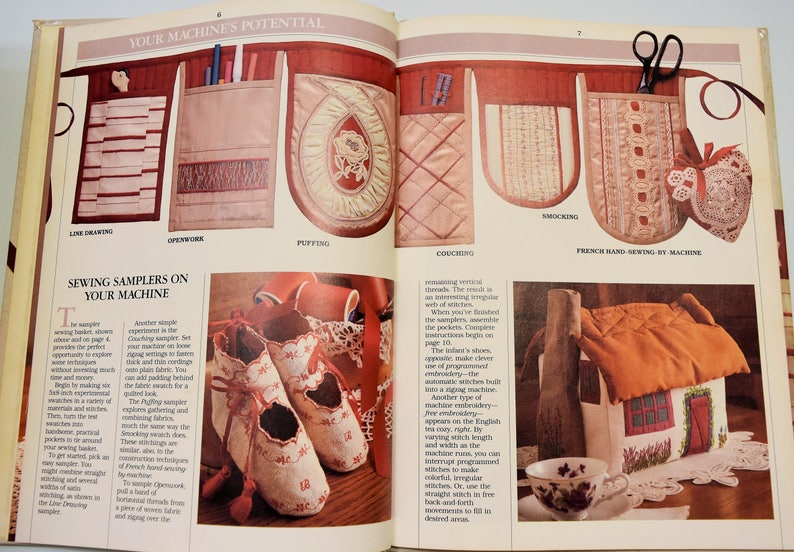 1985 Creative Machine Stitchery by Better Homes and Gardens 95 pages of Sewing PatternsEmbroideryCutworkFanciful TrimsDrawing /& Paint