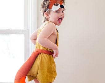 Fantastic Fox in a Box Costume Set: Handmade Felt Mask and Tail for Kids