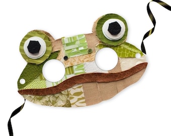 Printable Frog Mask - Print at Home - Woodland Animal Mask Template - Home Decor - Kids Party