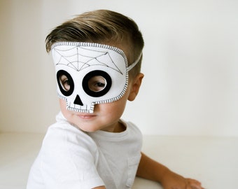 Child's Skeleton Mask - Skull Mask - Sugar Skull Mask - Halloween Mask