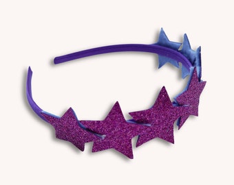 Magical Purple Glitter Star Headband for Little Mermaids