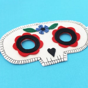 Child's Sugar Skull Halloween Mask Day of the Dead Mask Skeleton Mask image 3