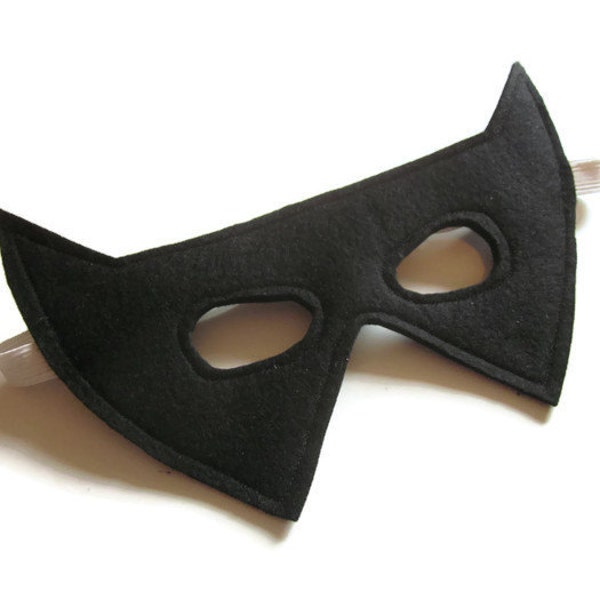 Bat Mask - Halloween Mask - Batman Mask - Superhero Mask - Black Felt Mask - Dress Up - Batman Costume - Halloween Costume