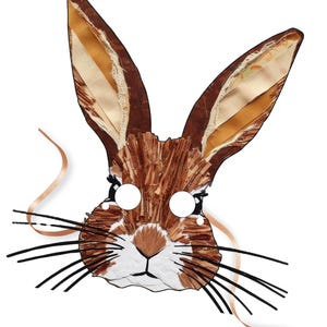 Druckbare Kaninchen Maske - Print zu Hause - Tier Masken Vorlage - Wohnkultur - Osterhase Kinderparty