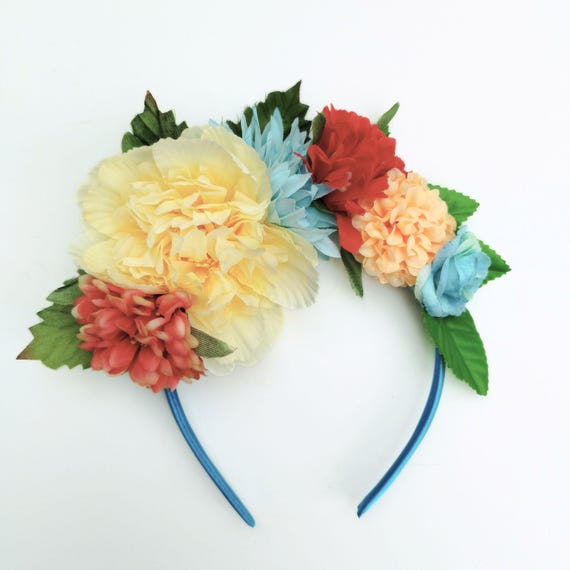 Tropical Flower Crown Headband - Etsy display picture 1
