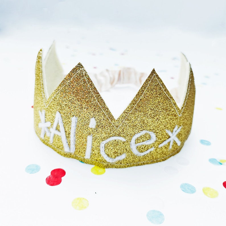 Personalised Gold Party Crown Bild 3