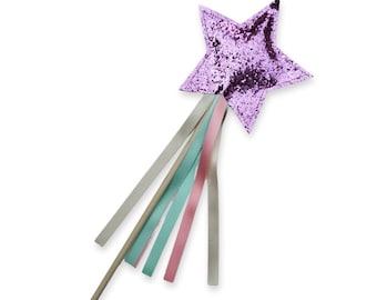 Pink Glitter Star Wand
