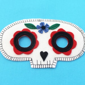 Child's Sugar Skull Halloween Mask Day of the Dead Mask Skeleton Mask image 2